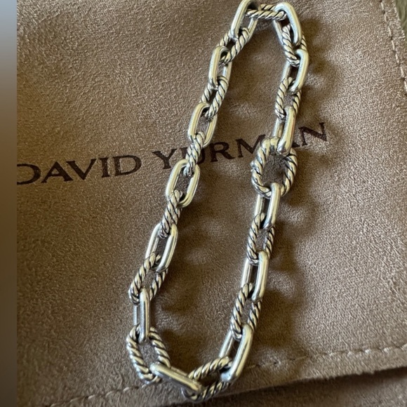David Yurman Madison Chain Silver Bracelet 5.5mm Size Medium - Picture 10 of 12